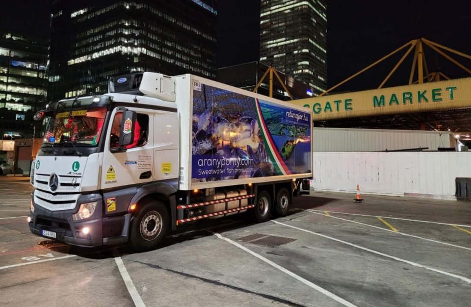 Our export truck on the London's Bilingsgate Market 